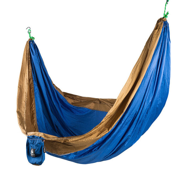 

Гамак GreenCamp Voyage 300*200 см, парашютный шелк, синий с бежевым