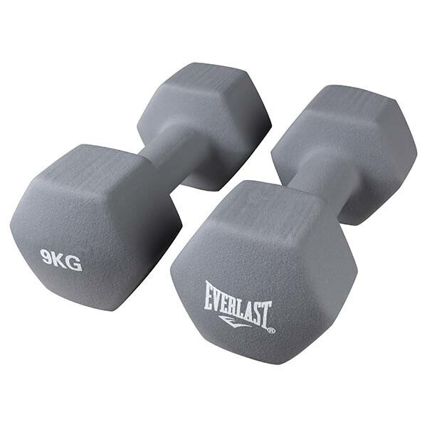 

Гантели Everlast, 9 кг х 2 шт,для спорта, серый