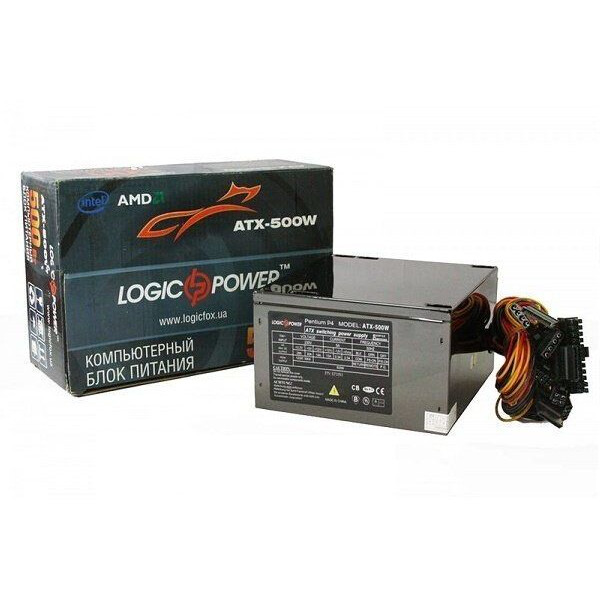 

Блок питания LogicPower 500W FAN 12cm 4xSATA ATX Bulk