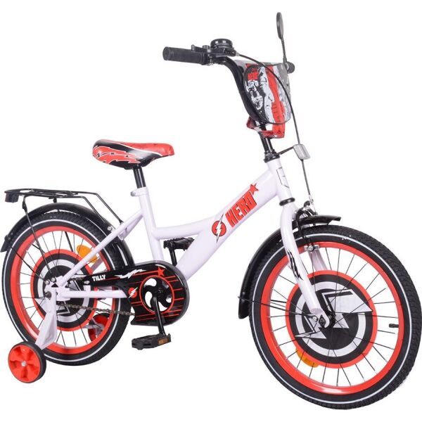 Акция на Детский велосипед TILLY Hero 18 ( T-218212/1) белый с красным от Allo UA