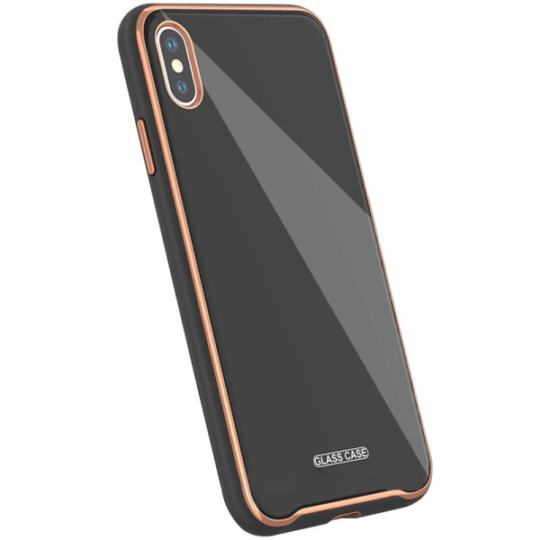 

TPU+Glass чехол Venezia для Apple iPhone XS Max (6.5") Черный / Black