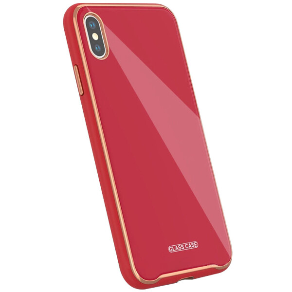 

TPU+Glass чехол Venezia для Apple iPhone XS Max (6.5") Красный / Red
