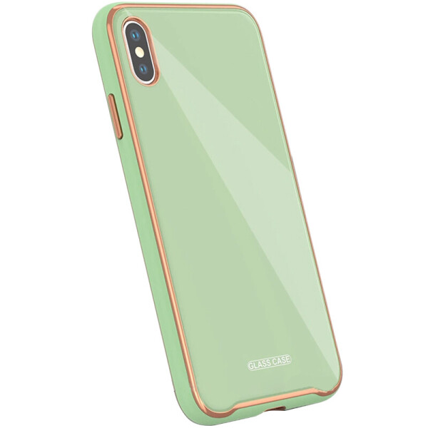 

TPU+Glass чехол Venezia для Apple iPhone XS Max (6.5") Мятный / Mint