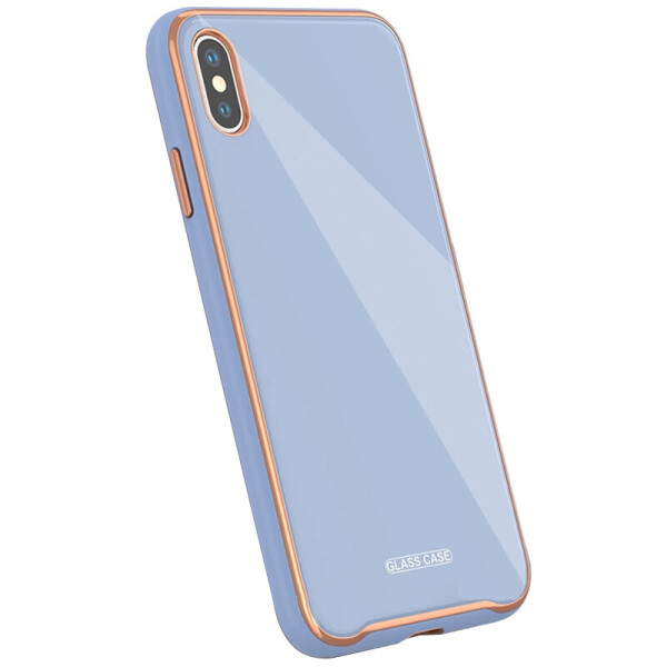 

TPU+Glass чехол Venezia для Apple iPhone XS Max (6.5") Сиреневый / Dasheen