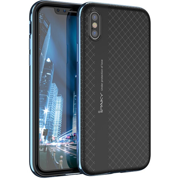 

Чехол-накладка Ipaky Bumblebee Series/PC Frame With TPU Case для Apple iPhone XS Max Blue
