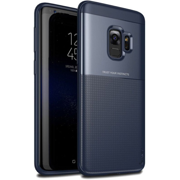 

Чехол-накладка Ipaky Elegant Grid Design TPU Hybrid Case Samsung Galaxy S9 G960F Blue