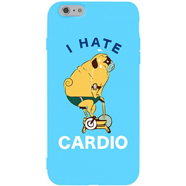 

Чехол-накладка TOTO Matt Tpu 2mm Print Case Apple iPhone 6/6s #5 Hate Cardio Sky Blue