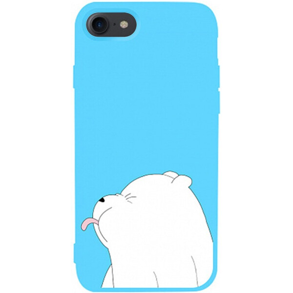 

Чехол-накладка TOTO Matt Tpu 2mm Print Case Apple iPhone 7/8 #57 Bear Tongue Sky Blue