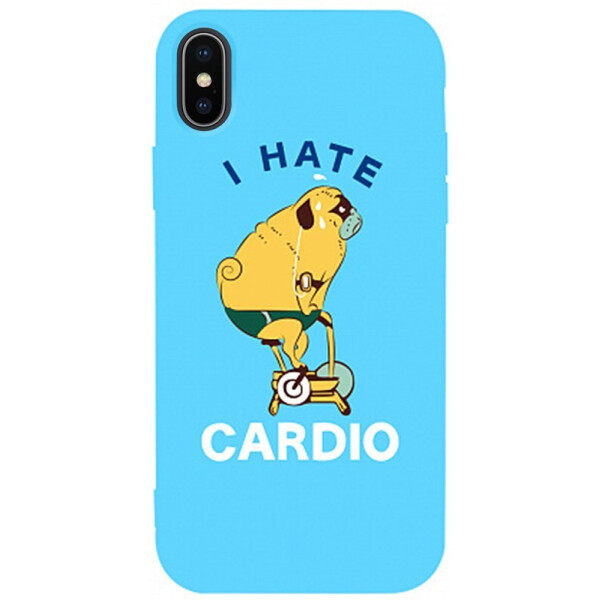 

Чехол-накладка TOTO Matt Tpu 2mm Print Case Apple iPhone X/XS #5 Hate Cardio Sky Blue