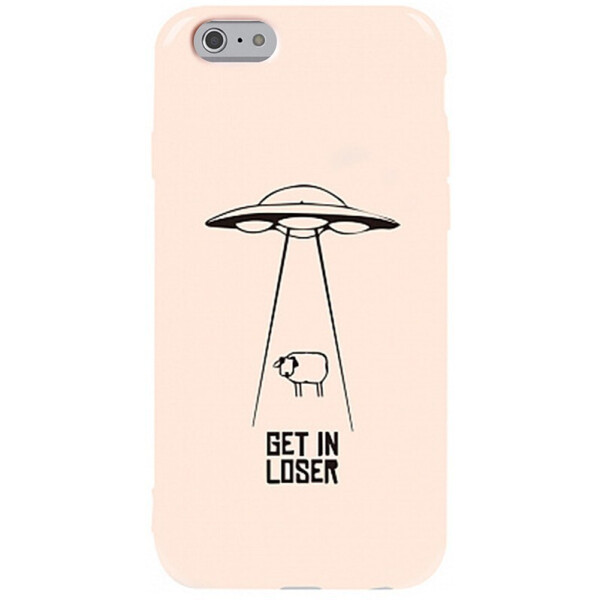 

Чехол-накладка TOTO Pure Tpu 2mm Print Case Apple iPhone 6/6s #70 Get Loser Sand pink