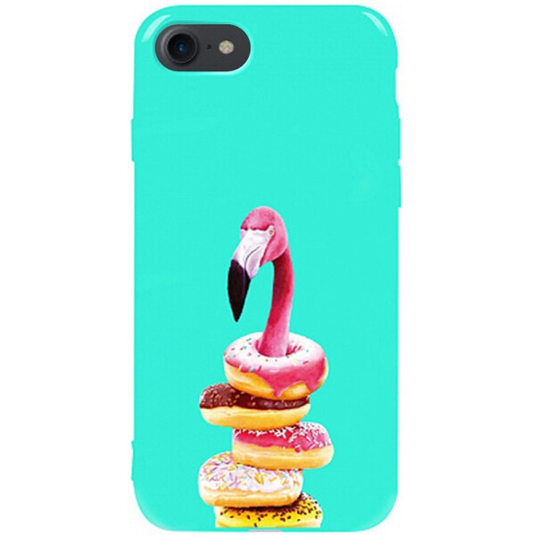 

Чехол-накладка TOTO Pure Tpu 2mm Print Case Apple iPhone 7/8 #35 Flamingo Donats Mint