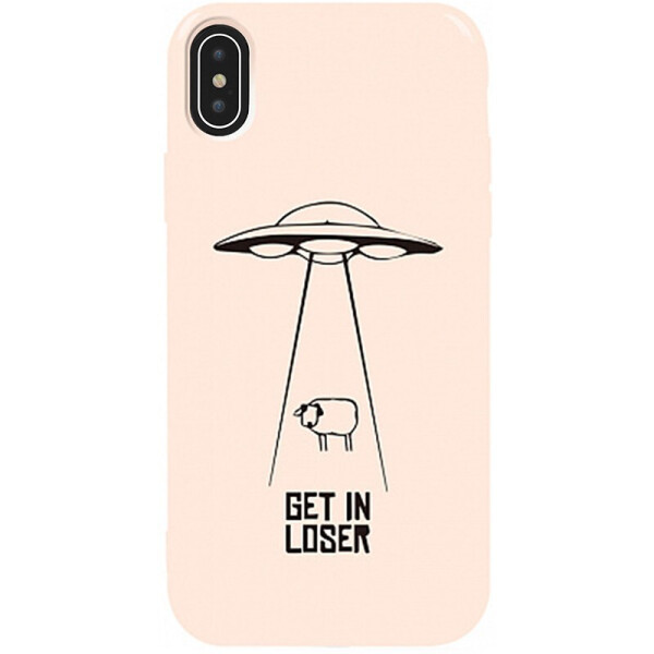 

Чехол-накладка TOTO Pure Tpu 2mm Print Case Apple iPhone X/XS #70 Get Loser Sand pink