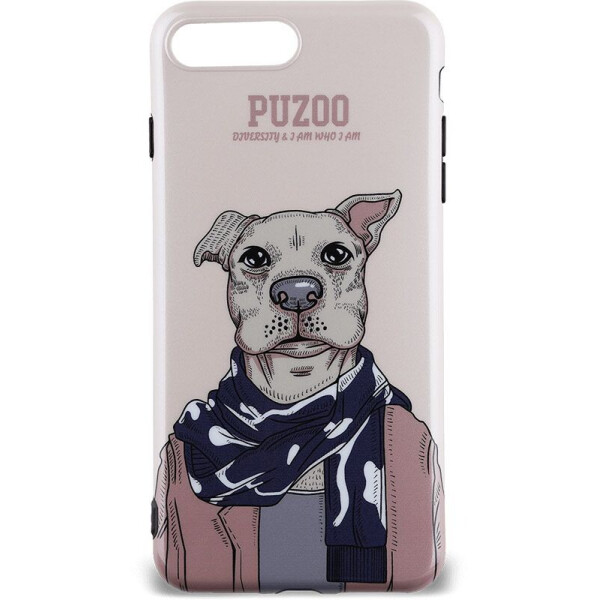 

Чехол-накладка PUZOO TPU Glossy Shiny Powder Art dog iPhone 7 Plus/8 Plus Brown Aboo