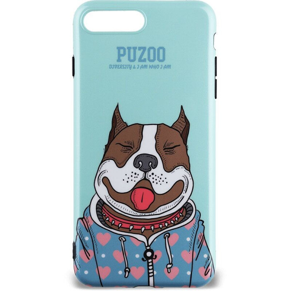 

Чехол-накладка PUZOO TPU Glossy Shiny Powder Art dog iPhone 7 Plus/8 Plus Green Baby