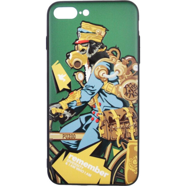 

Чехол-накладка PUZOO TPU with UV Printing Punk Phone iPhone 7 Plus/8 Plus Dark Green