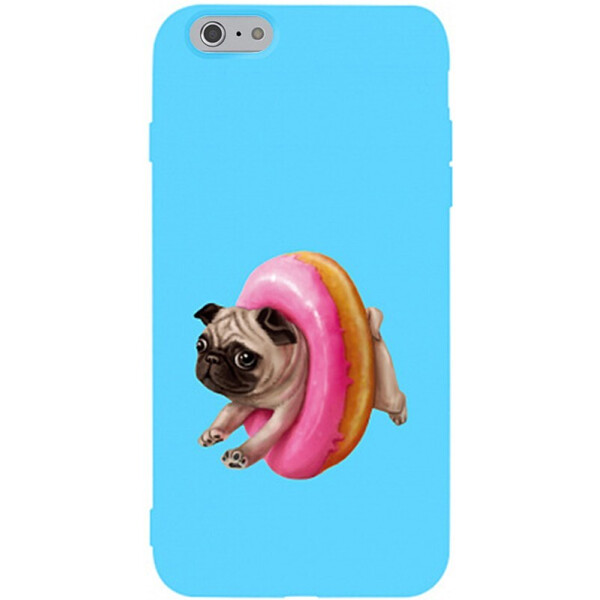 

Чехол-накладка TOTO Matt Tpu 2mm Print Case Apple iPhone 6/6s #34 Dog Donat Sky Blue