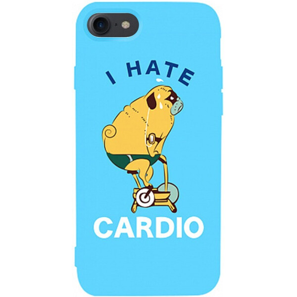 

Чехол-накладка TOTO Matt Tpu 2mm Print Case Apple iPhone 7/8 #5 Hate Cardio Sky Blue