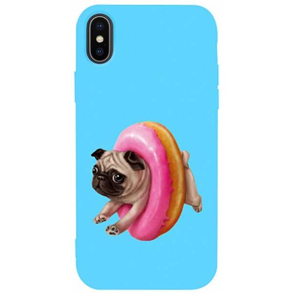

Чехол-накладка TOTO Matt Tpu 2mm Print Case Apple iPhone X/XS #34 Dog Donat Sky Blue