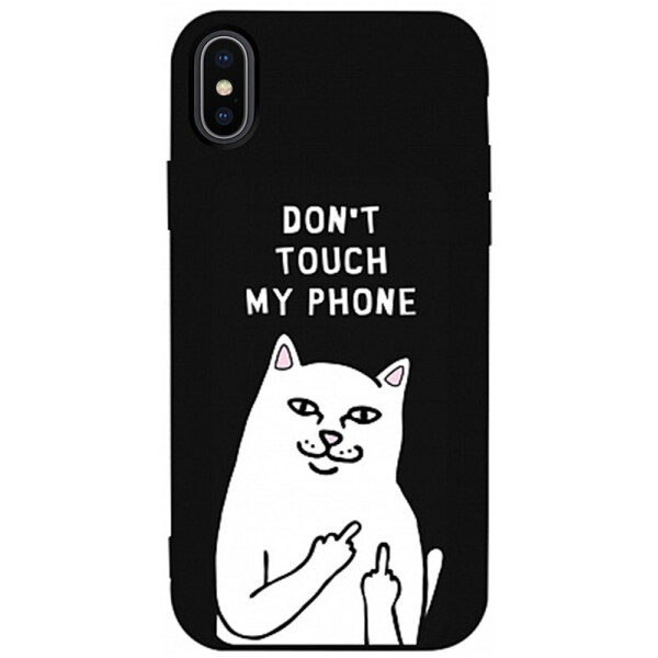 

Чехол-накладка TOTO Matt Tpu 2mm Print Case Apple iPhone X/XS #58 Cat Dontouch Black