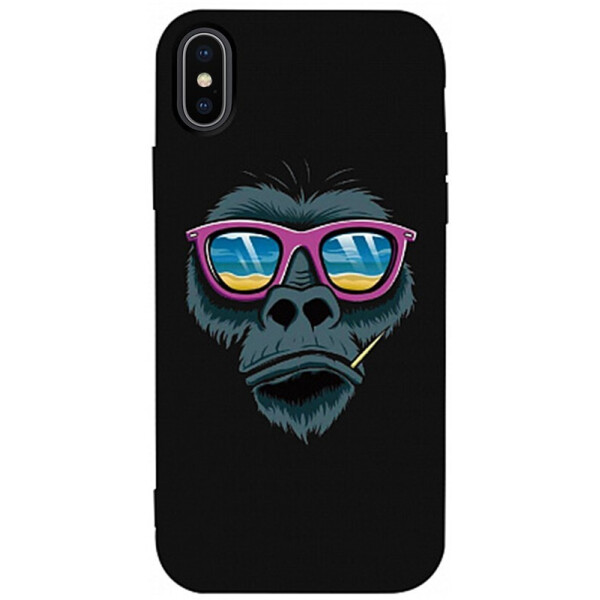 

Чехол-накладка TOTO Matt Tpu 2mm Print Case Apple iPhone X/XS #67 Monkey Glass Black