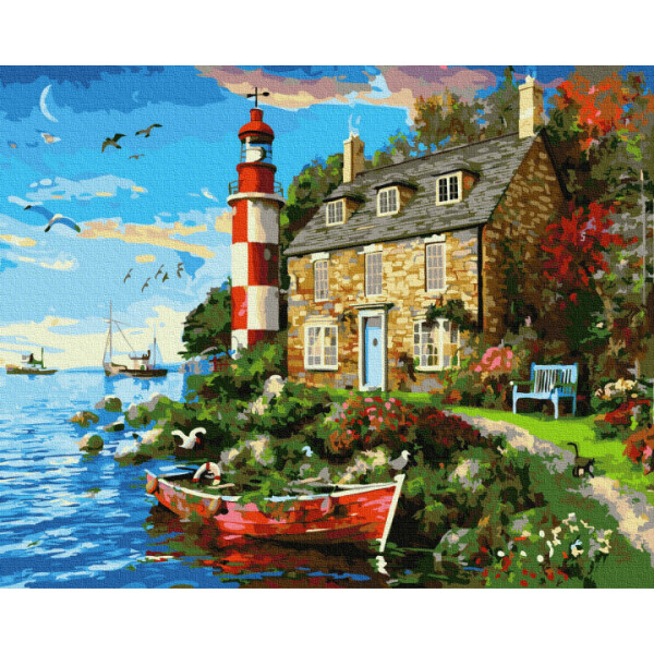 

Картина По Номерам. Rainbow Art "дом Смотрителя Маяка" Gx34029-Ra