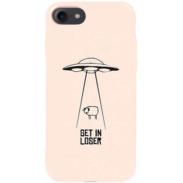 

Чехол-накладка TOTO Pure Tpu 2mm Print Case Apple iPhone 7/8 #70 Get Loser Sand pink