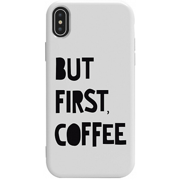 

Чехол-накладка TOTO Pure Tpu 2mm Print Case Apple iPhone X/XS #41 First Coffee White
