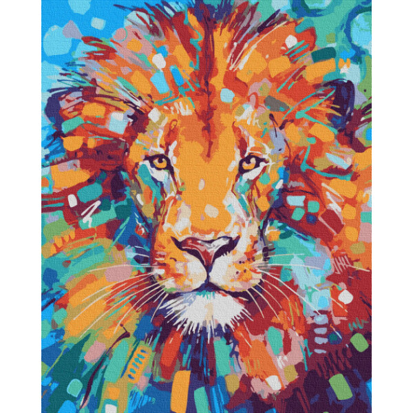 

Картина По Номерам. Rainbow Art "красочный Лев" Gx36019-Ra