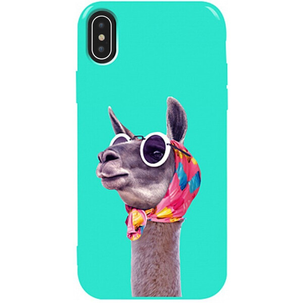 

Чехол-накладка TOTO Pure Tpu 2mm Print Case Apple iPhone Xs Max #8 Lama Glasses Mint