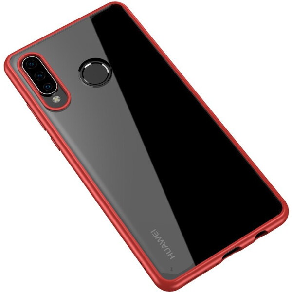 

Чехол-накладка Ipaky Bright Series/TPU frame With Clear PC Case для Huawei P30 Lite Red