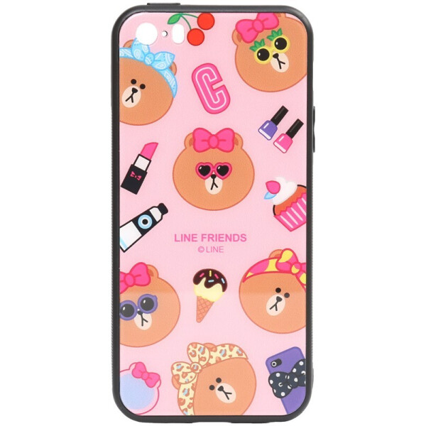 

Чехол-накладка TOTO Cartoon Print Glass Case для Apple iPhone SE/5S/5 Line friends Linc