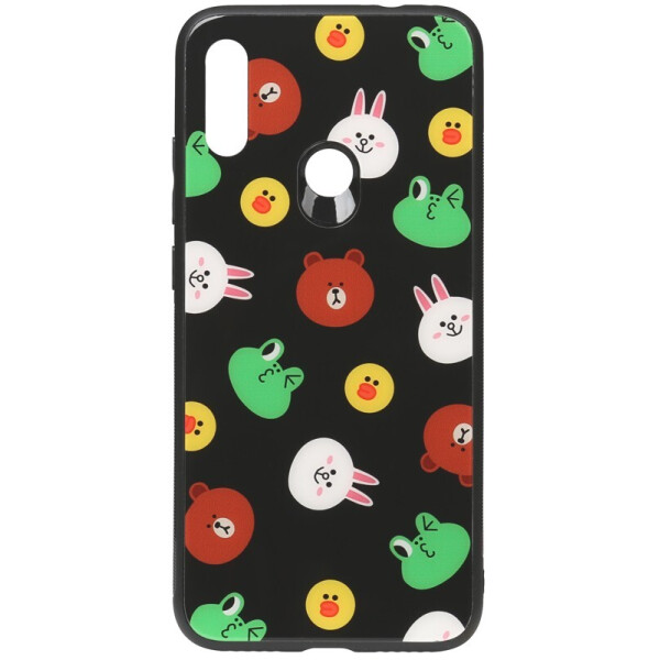 

Чехол-накладка TOTO Cartoon Print Glass Case для Xiaomi Redmi Note 7 Line friends Black