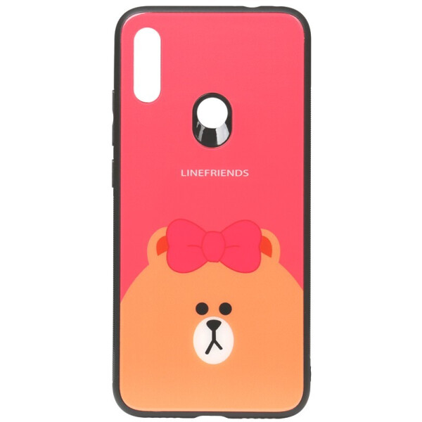 

Чехол-накладка TOTO Cartoon Print Glass Case для Xiaomi Redmi Note 7 Line friends Brown