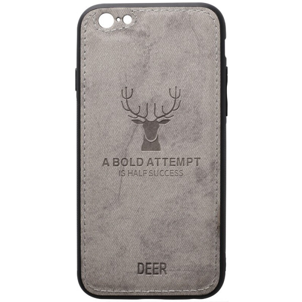 

Чехол-накладка TOTO Deer Shell With Leather Effect Case для Apple iPhone 6/6s plus Gray