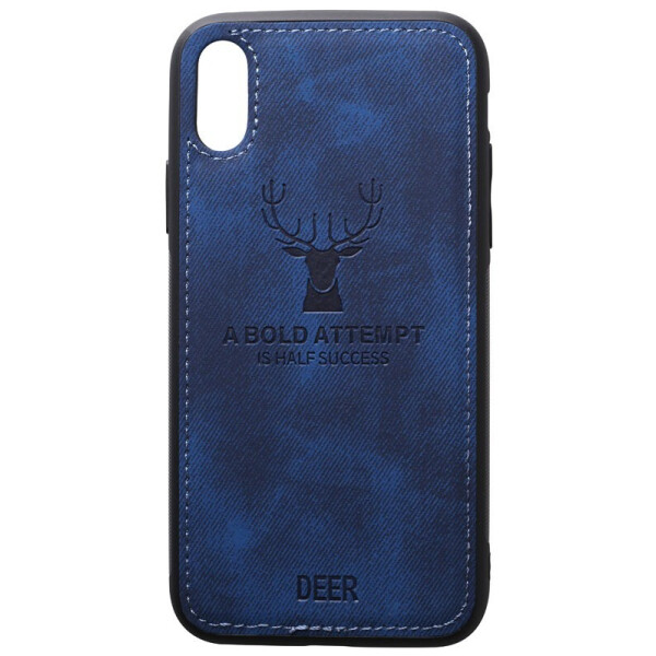 

Чехол-накладка TOTO Deer Shell With Leather Effect Case для Apple iPhone X/XS Dark Blue
