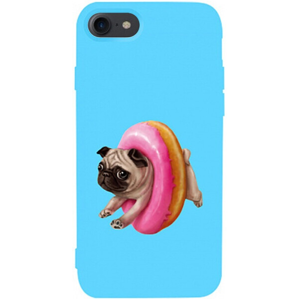 

Чехол-накладка TOTO Matt Tpu 2mm Print Case Apple iPhone 7/8 #34 Dog Donat Sky Blue
