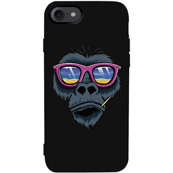 

Чехол-накладка TOTO Matt Tpu 2mm Print Case Apple iPhone 7/8 #67 Monkey Glass Black