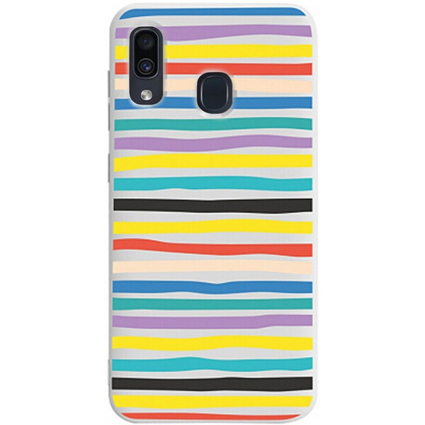 

Чехол-накладка TOTO Pure Tpu 2mm Print Case Samsung Galaxy A20/A30 #19 Stroke White