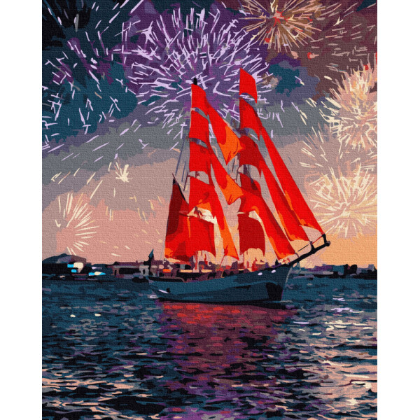 

Картина По Номерам. Rainbow Art Салют Над Алыми Парусами"; Gx32061-Ra