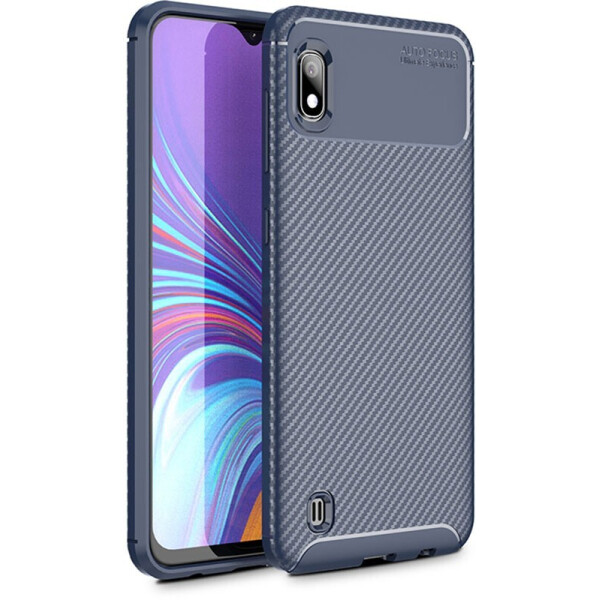 

Чехол-накладка Ipaky Carbon Fiber Series/Soft TPU Case для Samsung Galaxy A10/M10 Blue