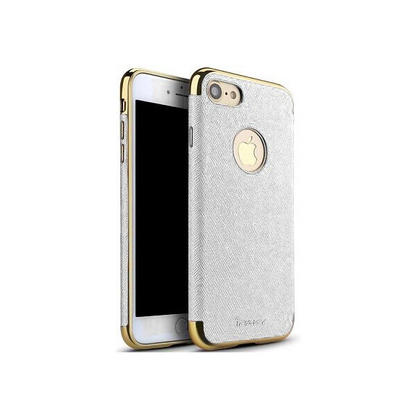 

Чехол-накладка Ipaky Chrome connector + Leather Back case iPhone 7 Plus White/Gold