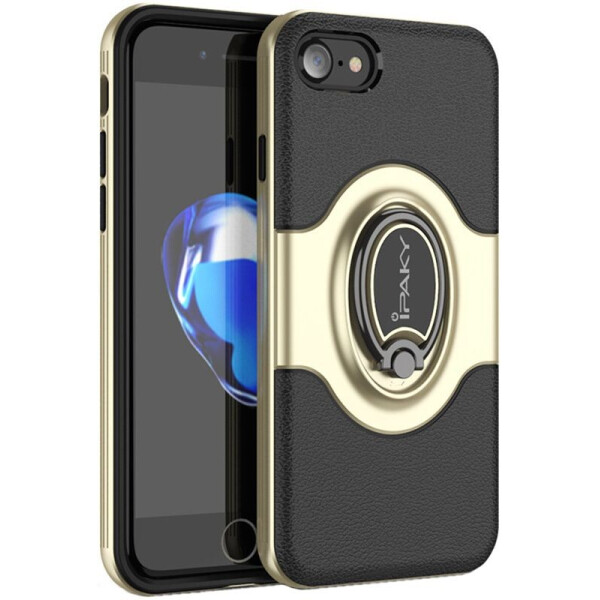 

Чехол-накладка Ipaky PC Bumper Soft case with 360 finger ring holder iPhone 7 Gold