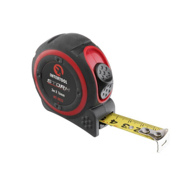 

Рулетка С Металлическим Полотном 3М*16Мм, Нейлоновое Покрытие Storm Intertool Mt-0833