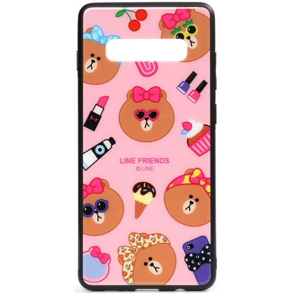 

Чехол-накладка TOTO Cartoon Print Glass Case для Samsung Galaxy S10+ Line friends Linc