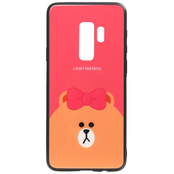 

Чехол-накладка TOTO Cartoon Print Glass Case для Samsung Galaxy S9+ Line friends Brown