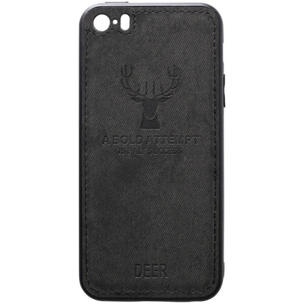 

Чехол-накладка TOTO Deer Shell With Leather Effect Case для Apple iPhone 5/5S/SE Black