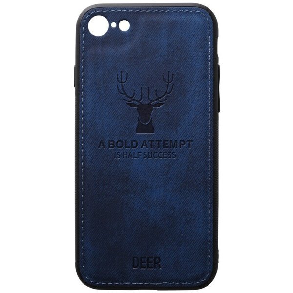 

Чехол-накладка TOTO Deer Shell With Leather Effect Case для Apple iPhone 7/8 Dark Blue
