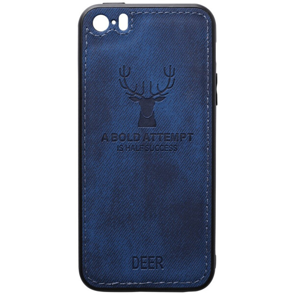 

TOTO Deer Shell With Leather Effect Case Apple iPhone 5/5s/SE Dark Blue