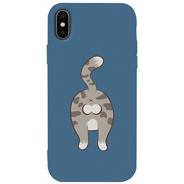

Чехол-накладка TOTO Matt Tpu 2mm Print Case Apple iPhone X/XS #62 Catzad Navy Blue