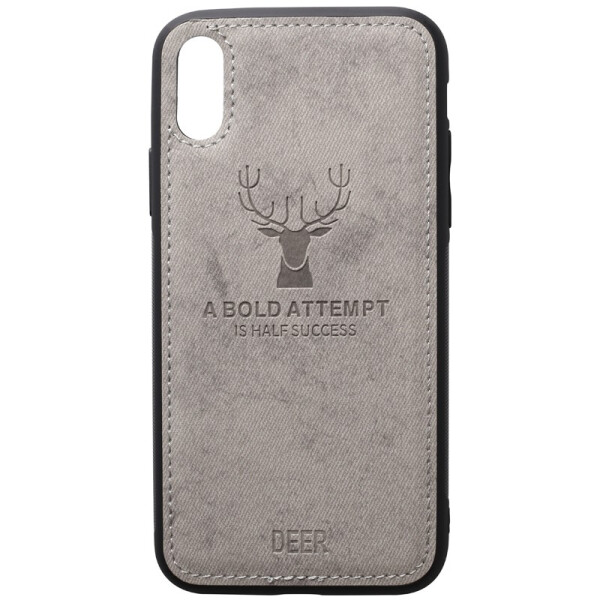 

TOTO Deer Shell With Leather Effect Case Apple iPhone XS Max Grey